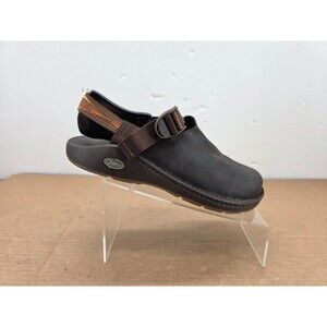 CHACO Pedaled Brindle Travel Brown Oil finish Leather Shoes Clogs MENS 11.5